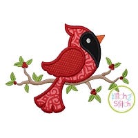 Cardinal Applique | Machine Embroidery Designs by JuJu