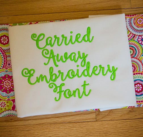 Carried Away Embroidery Font Machine Embroidery Designs by JuJu