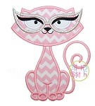 Cat Glasses Applique | Machine Embroidery Designs by JuJu