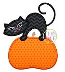 Cat Pumpkin Applique | Machine Embroidery Designs by JuJu