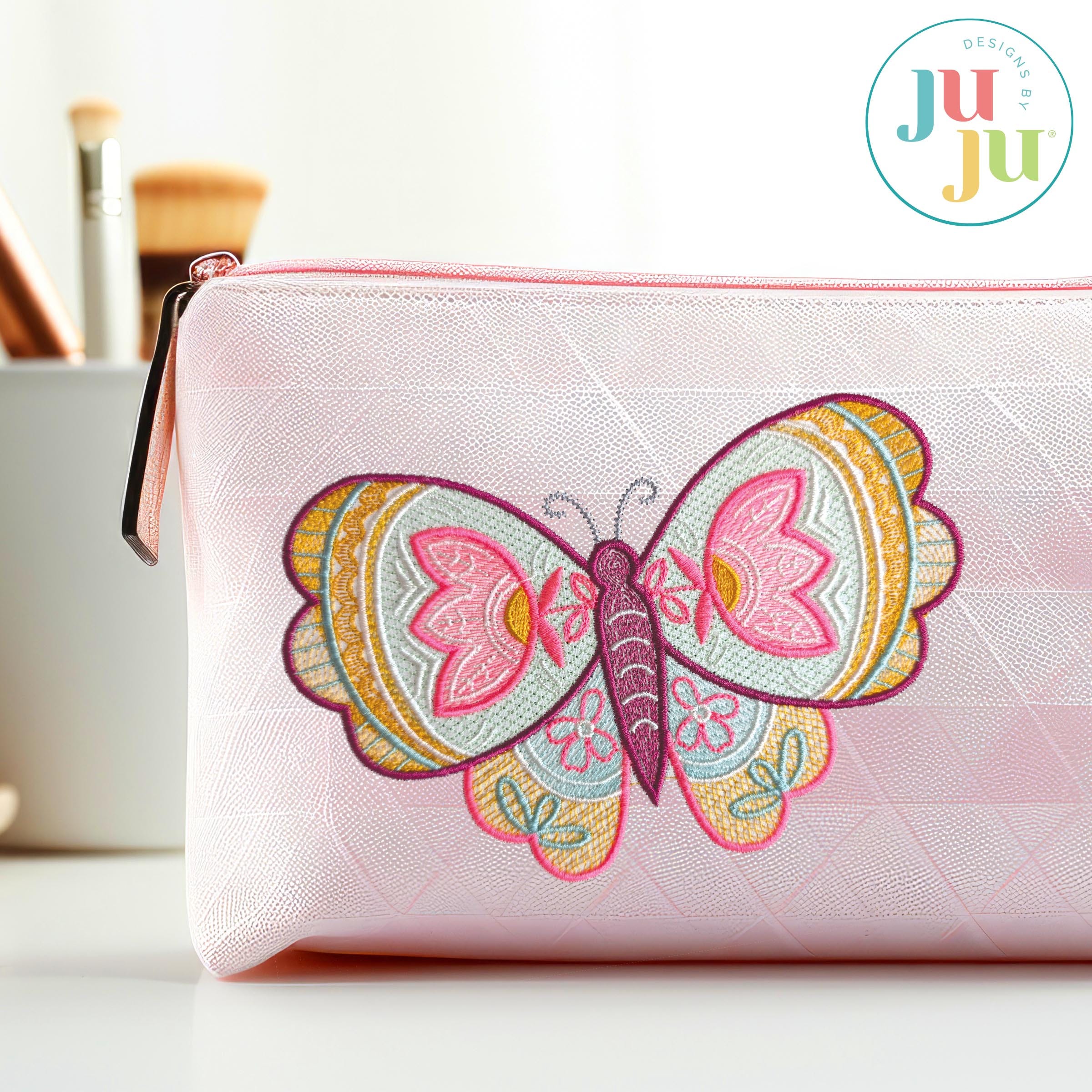 Whimsical Butterfly 2 Embroidery Design | Machine Embroidery Designs by JuJu