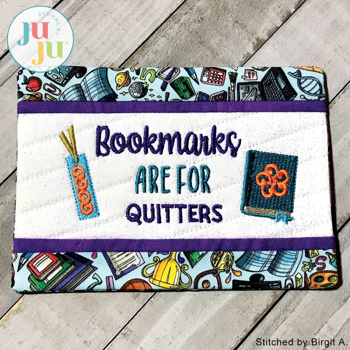  In The Hoop Bookmarks Mug Rug Project by Oma's Place | Machine Embroidery Designs by JuJu