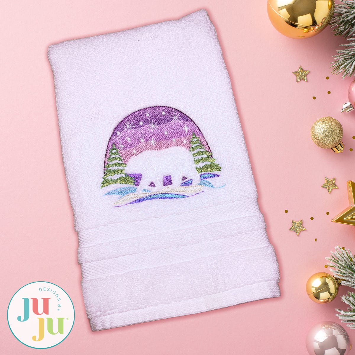 Embossed Winter Scenes Embroidery Set | Machine Embroidery Designs by JuJu