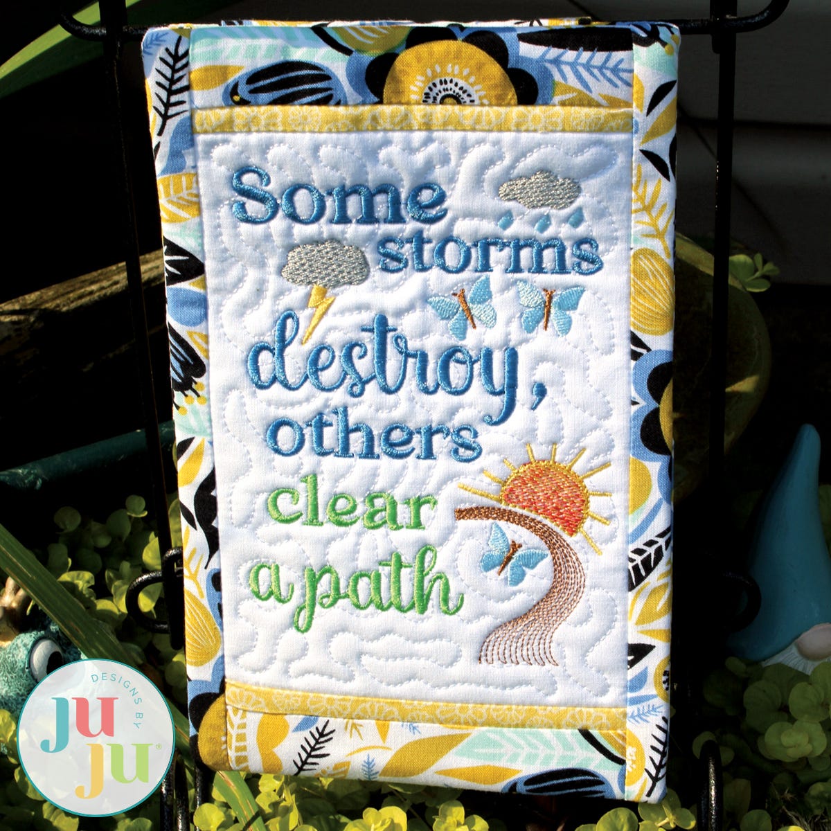 In The Hoop Storm Mini Quilt Project by Oma's Place | Machine Embroidery Designs by JuJu