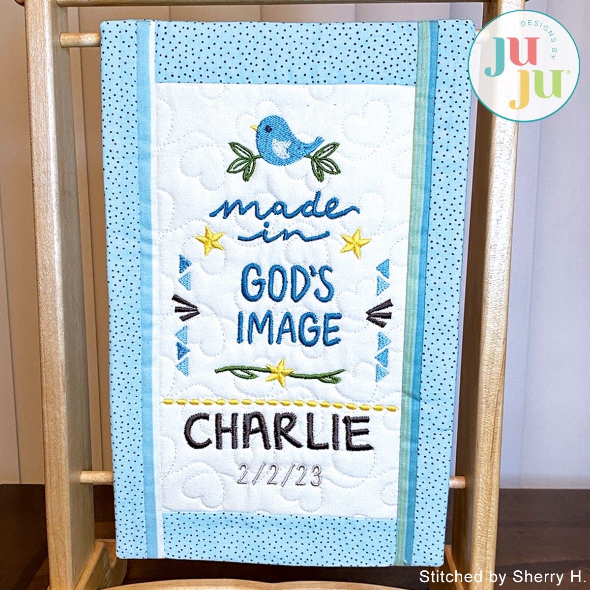 In The Hoop In God's Image BOY Mini Quilt Project by Oma's Place | Machine Embroidery Designs by JuJu