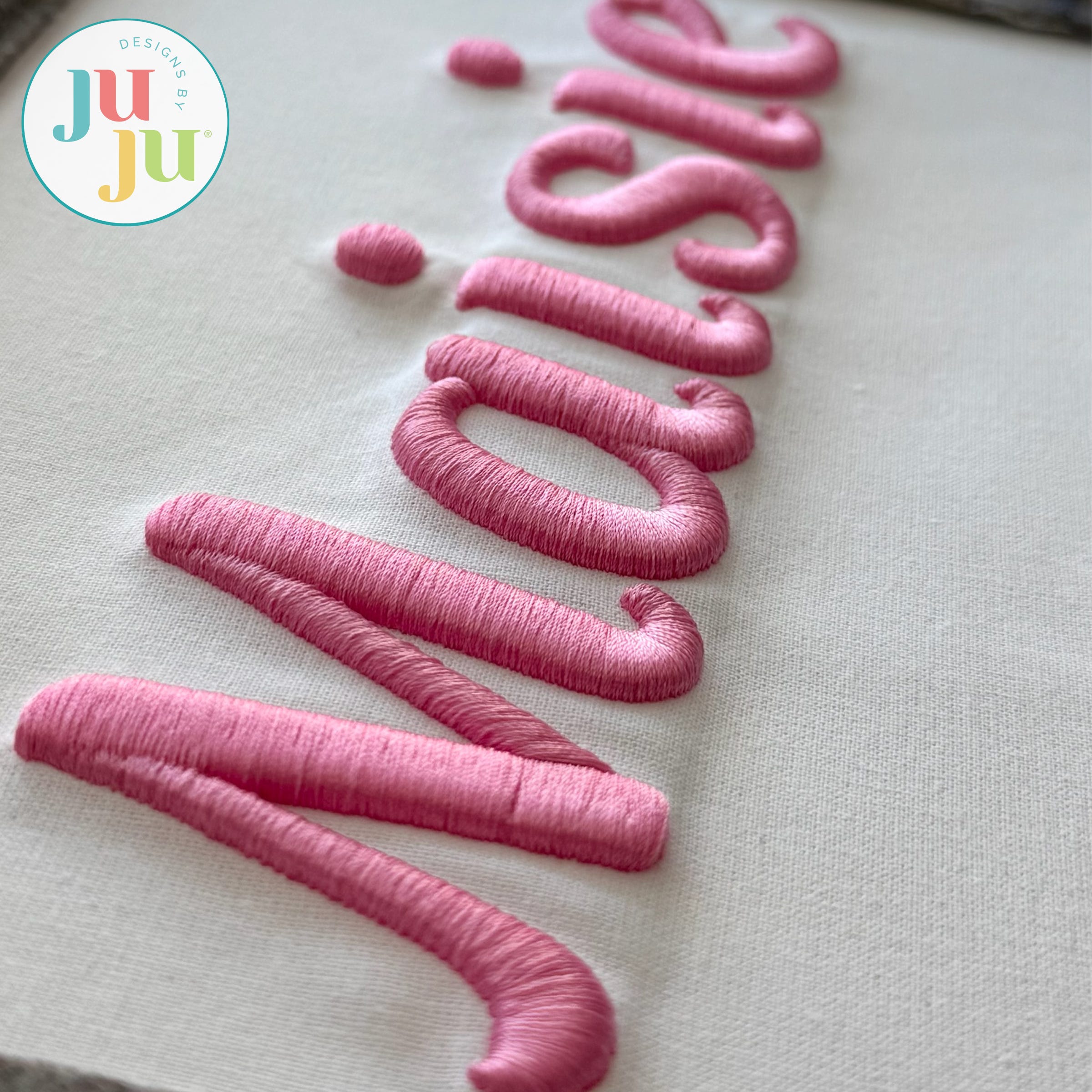 Puffy Magnolia Script Embroidery Font | Machine Embroidery Designs by JuJu