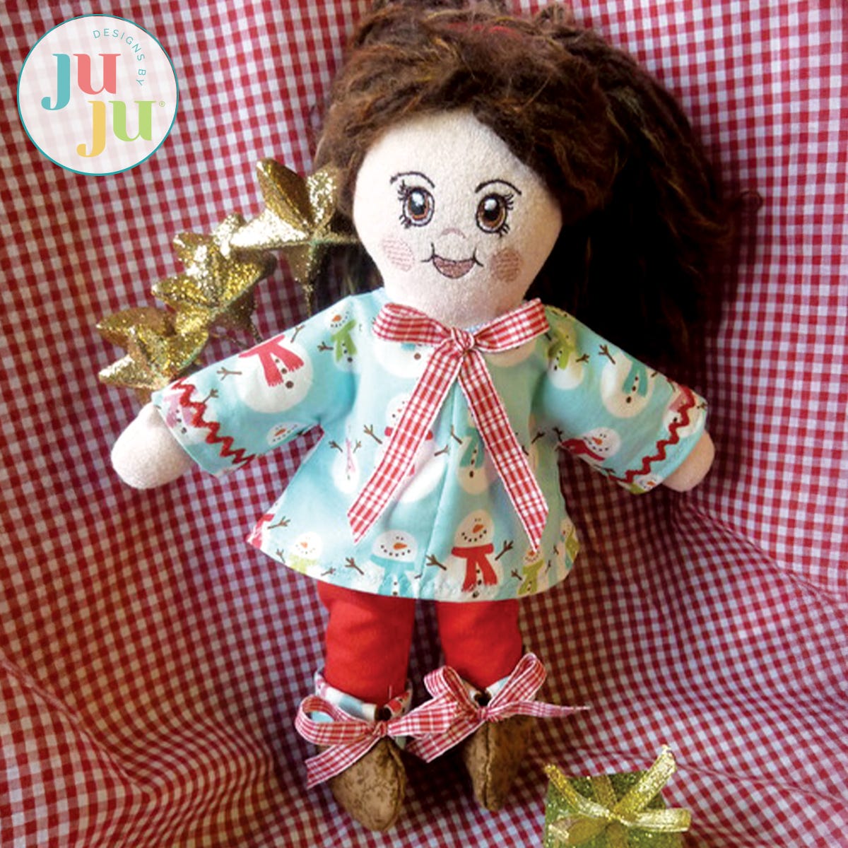 In The Hoop Doll Tunic and Leggings Project by Oma's Place | Machine Embroidery Designs by JuJu