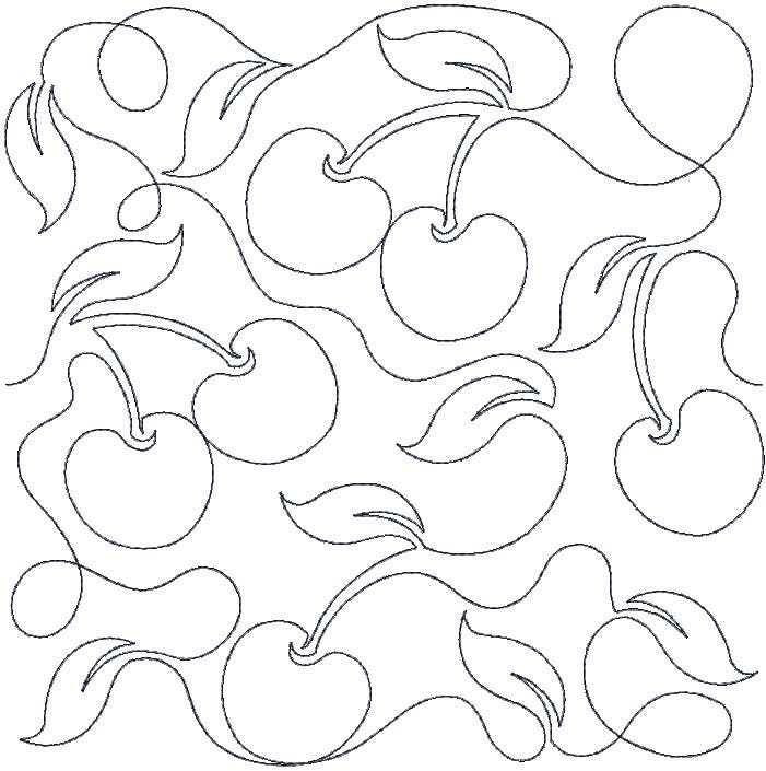 Cherries End-to-End Quilting | Machine Embroidery Designs by JuJu