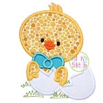 Chick Boy In Egg Applique | Machine Embroidery Designs by JuJu