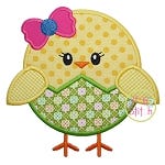 Chick Egg Girl Applique | Machine Embroidery Designs by JuJu