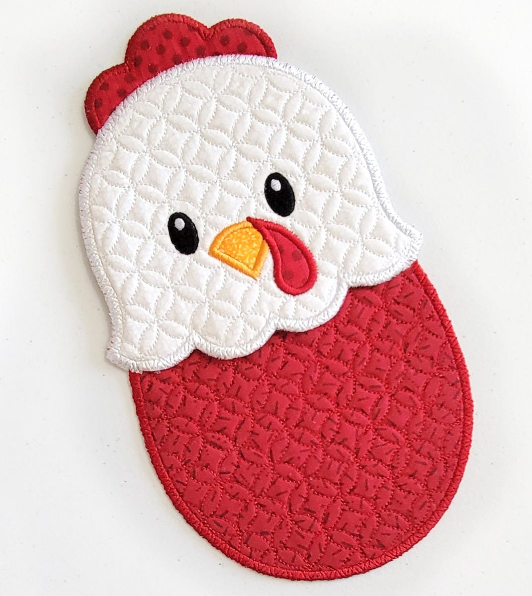 ITH Chicken Pot Holder | Machine Embroidery Designs by JuJu