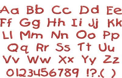 Childs Handwriting Embroidery Font
