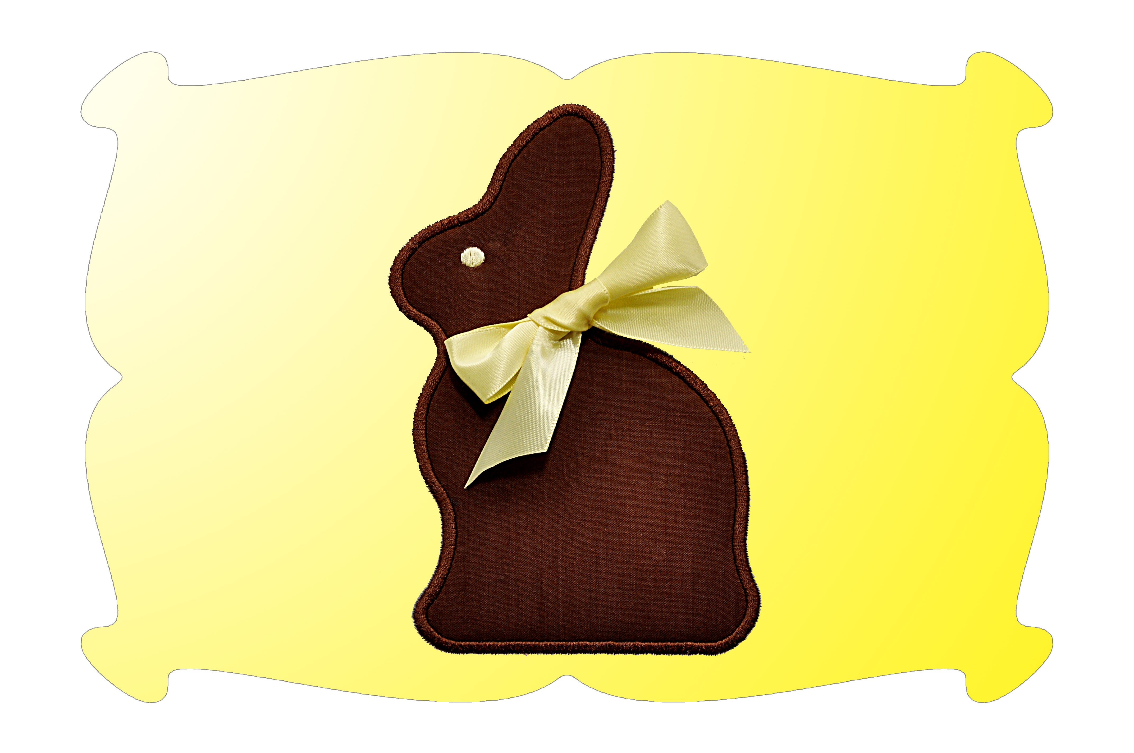 Chocolate Bunny Applique | Machine Embroidery Designs by JuJu