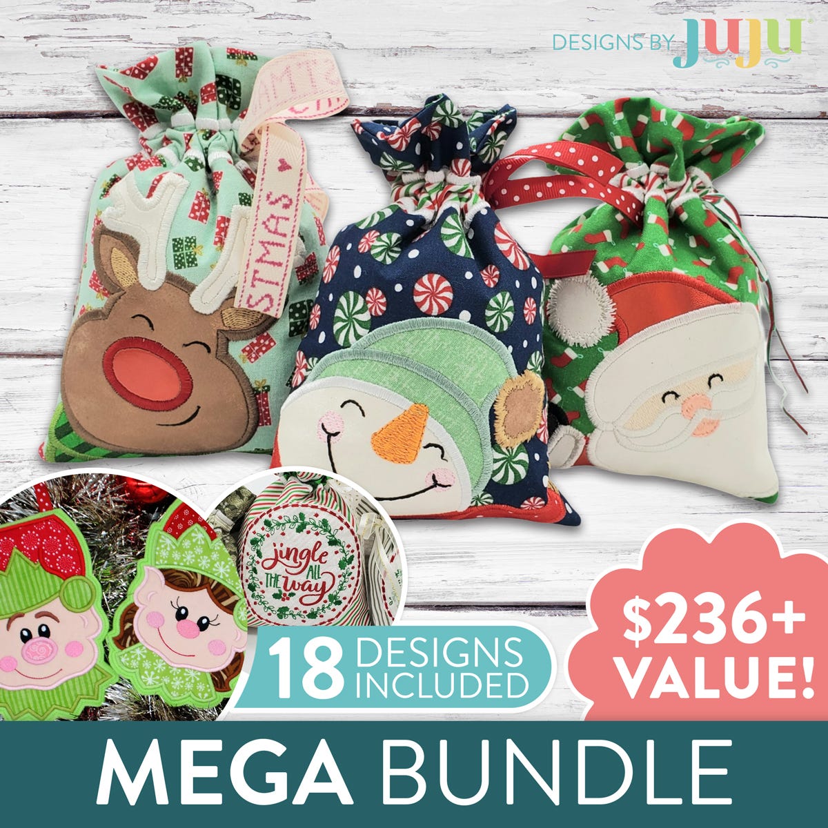 Christmas Giftables In The Hoop Mega Bundle