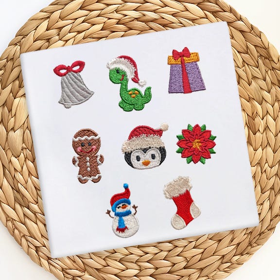 Christmas Miniatures 2 | Machine Embroidery Designs by JuJu