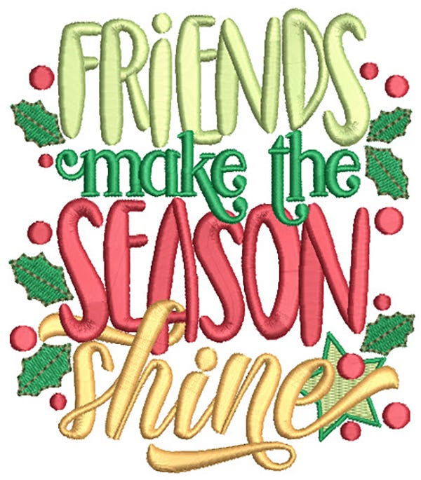 Christmas Word Art 13 Machine Embroidery Designs by JuJu