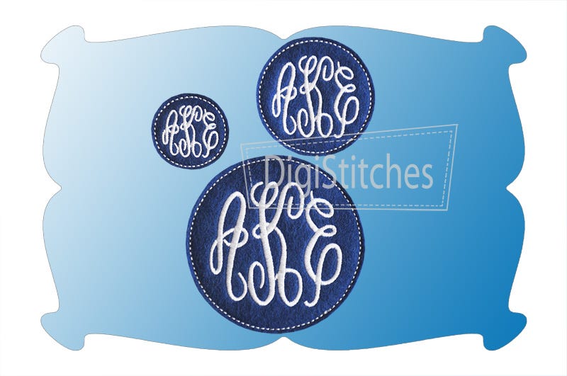 Circle Monogram Snap Clip Mini In The Hoop