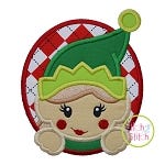 Elf Girl Oval Applique | Machine Embroidery Designs by JuJu