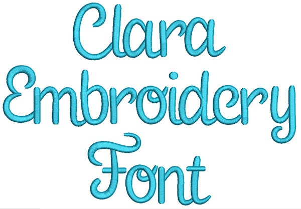 Clara Embroidery Font | Machine Embroidery Designs by JuJu