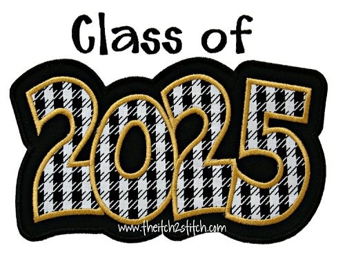 Class of 2025 Double Applique | Machine Embroidery Designs by JuJu