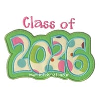 Class of 2026 Double Applique | Machine Embroidery Designs by JuJu