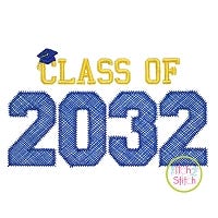 Class of 2032 Applique Design Set | Machine Embroidery Designs by JuJu