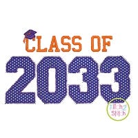 Class of 2033 Applique Design Set | Machine Embroidery Designs by JuJu
