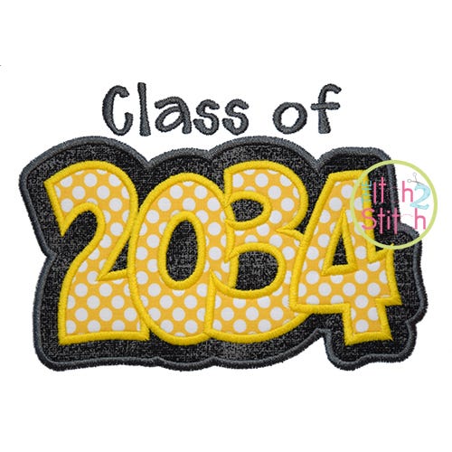 Class of 2034 Double Applique | Machine Embroidery Designs by JuJu