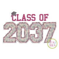 Class of 2037 Applique Design Set | Machine Embroidery Designs by JuJu