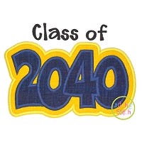 Class of 2040 Double Applique | Machine Embroidery Designs by JuJu