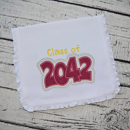 Class of 2042 Double Applique | Machine Embroidery Designs by JuJu/ Stitch Away Applique 
