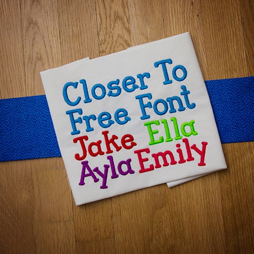 Closer To Free Embroidery Font Machine Embroidery Designs by JuJu