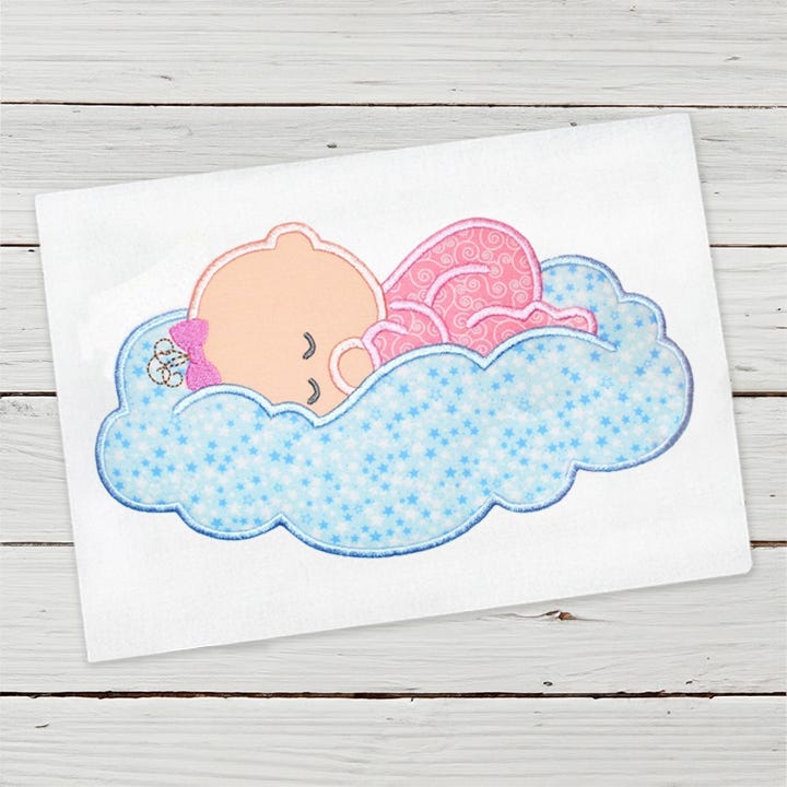 Cloud Baby | Machine Embroidery Designs by JuJu