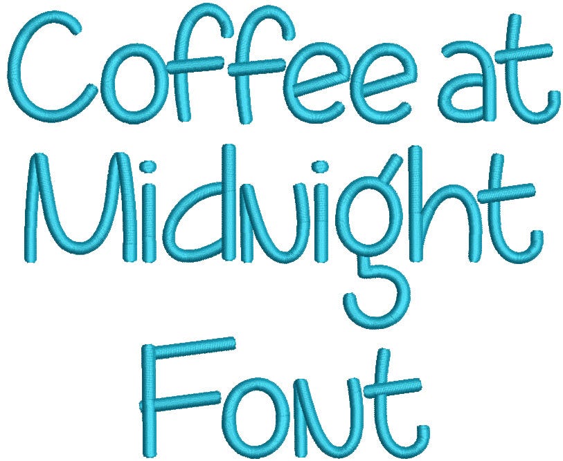 Coffee at Midnight Embroidery Font Machine Embroidery Designs by JuJu