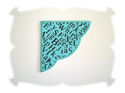 Monogrammed Corner Bookmarks