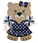 Cougar Cheer Applique | Machine Embroidery Designs by JuJu