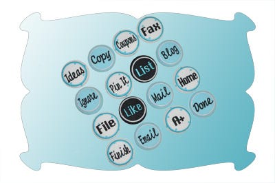 Covered Buttons Home and Office Set