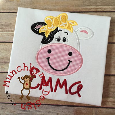 Cow Girl Applique | Machine Embroidery Designs by JuJu
