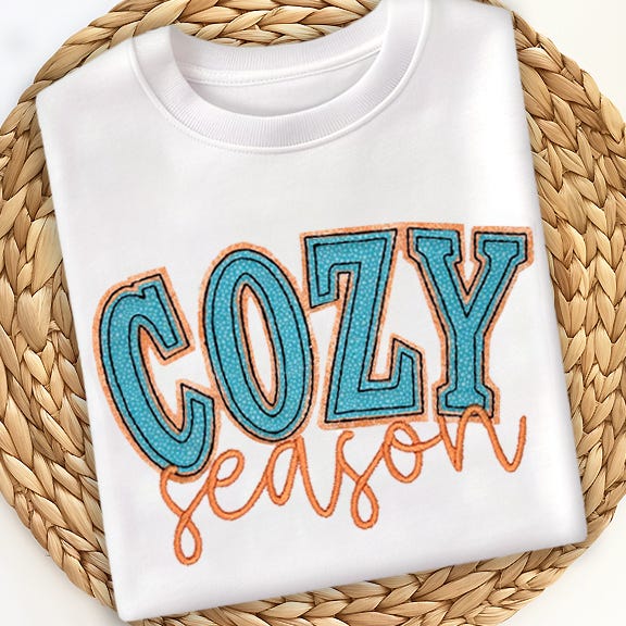 Cozy Season Bean Stitch Applique | Machine Embroidery Designs by JuJu	