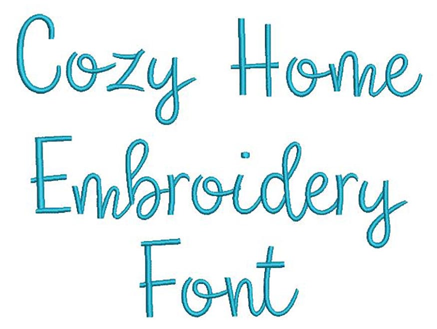 Cozy Home Embroidery Font | Machine Embroidery Designs by JuJu