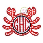Crab Monogram Applique | Machine Embroidery Designs by JuJu
