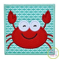 Crab Box Applique | Machine Embroidery Designs by JuJu