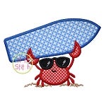 Crab Surf Applique | Machine Embroidery Designs by JuJu