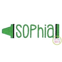 Crayon Name Frame Embroidery | Machine Embroidery Designs by JuJu