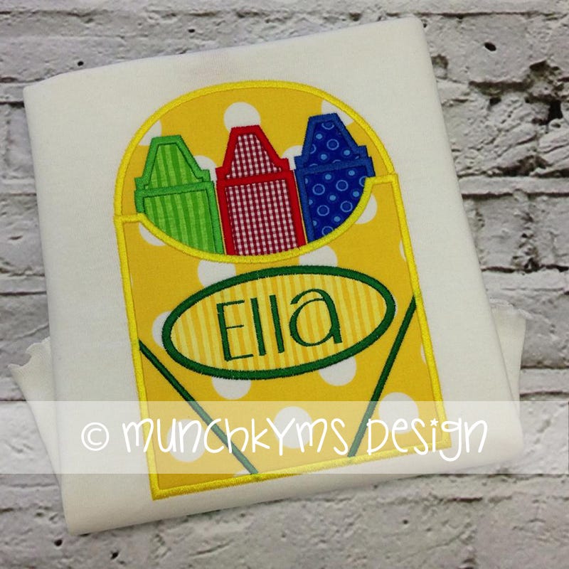 Crayons | Machine Embroidery Designs by JuJu