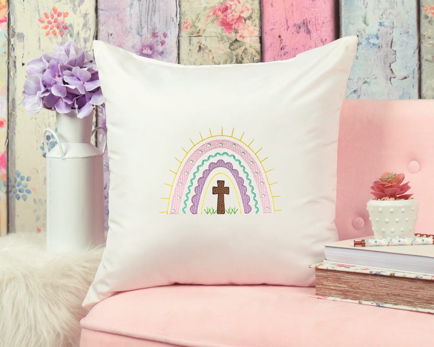 Easter Boho Rainbows | Machine Embroidery Designs by JuJu