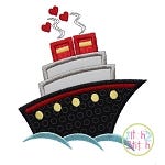 Cruise Ship Applique | Machine Embroidery Designs by JuJu