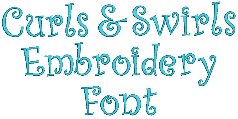 Curls And Swirls Embroidery Font | Machine Embroidery Designs by JuJu