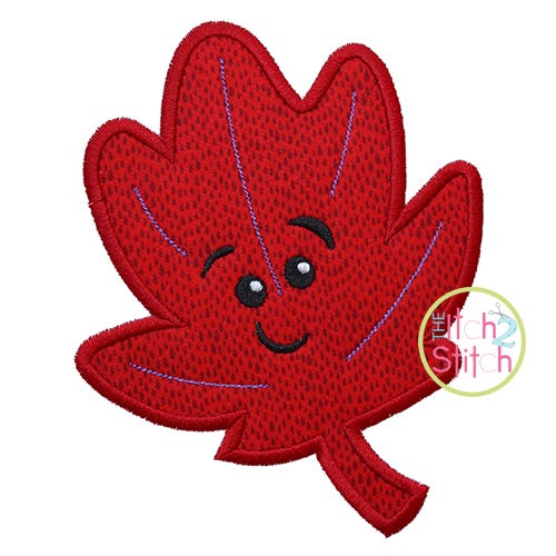 Cute Fall Leaf 1 Applique | Machine Embroidery Designs by JuJu
