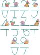 Beach Split Numbers | Machine Embroidery Designs by JuJu